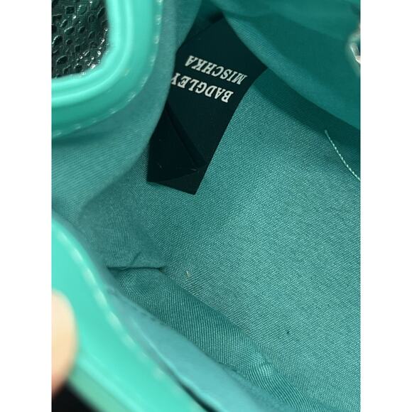 Badgley Mischka Quilted Bombe Pearl Crossbody Vegan Leather In Mint NWT - Picture 11 of 11